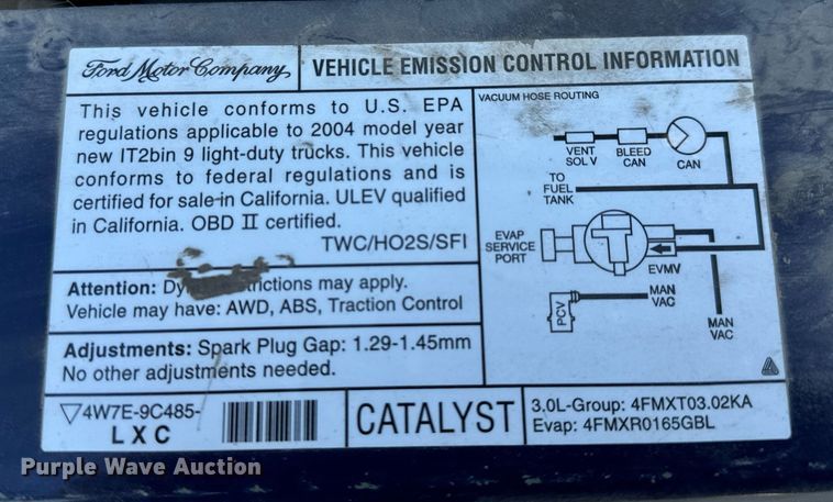 image for item MS9947 2004 Ford  Ranger XLT SuperCab pickup truck