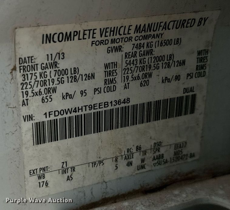 image for item MS9949 2014 Ford F450 Super Duty XL  Crew Cab utility / service truck