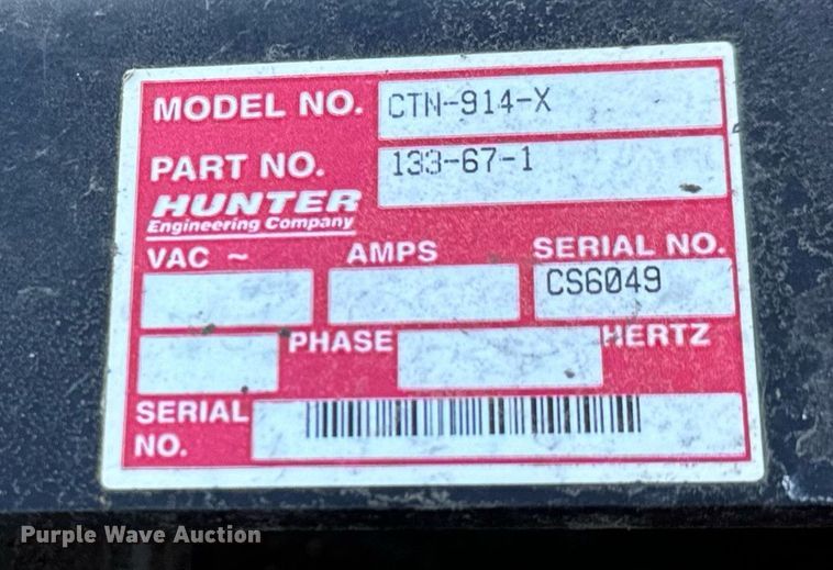 image for item MS9989 Hunter  RX9L-PS-P-9K Wheel alignment lift