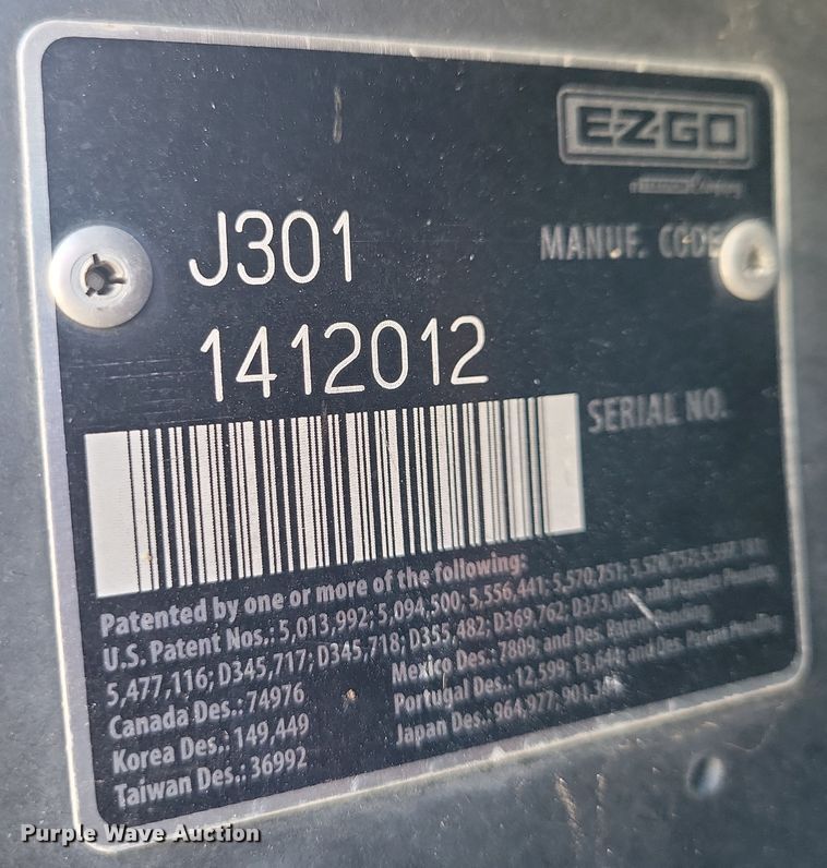 image for item OH9353 EZGO golf cart