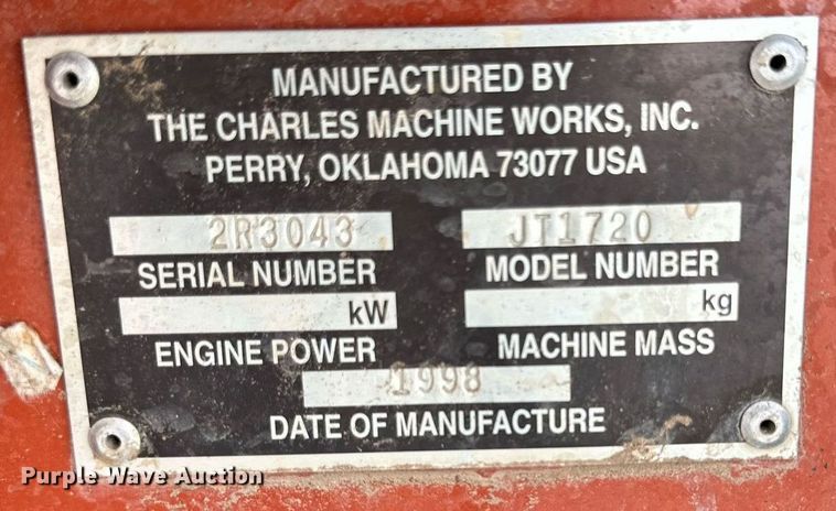 image for item DD3441 1998 Ditch Witch JT1720 directional boring unit