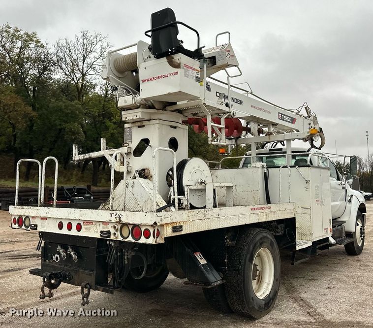 image for item DL0484 2015 Ford F750 Super Duty digger derrick truck