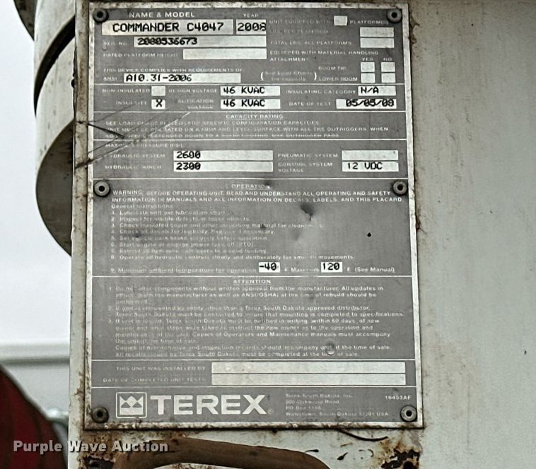 image for item DL0484 2015 Ford F750 Super Duty digger derrick truck