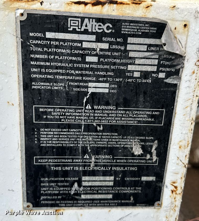 image for item DL0485 2011 Ford F750 Super Duty bucket truck