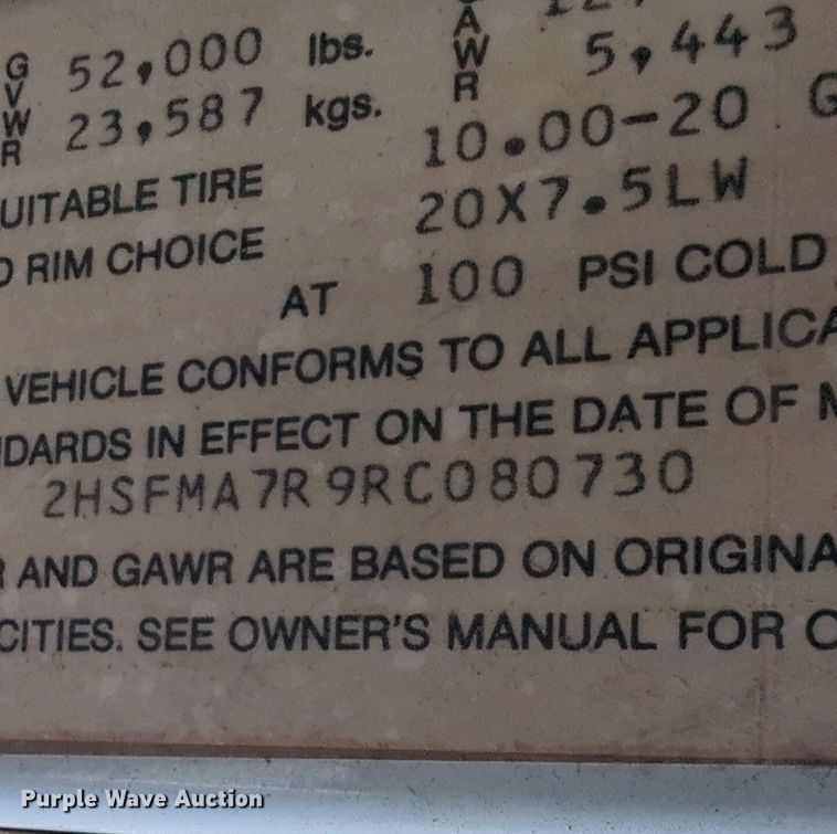 image for item DL1049 1994 International 9200 dump truck