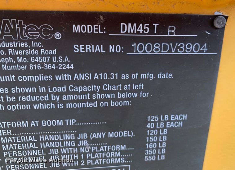 image for item DM1841 2009 Ford F750 digger derrick truck