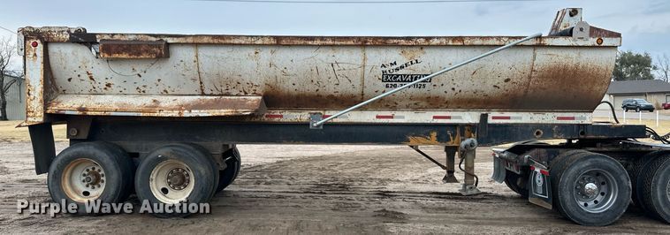 image for item DQ3182 1986 Shop built end dump trailer