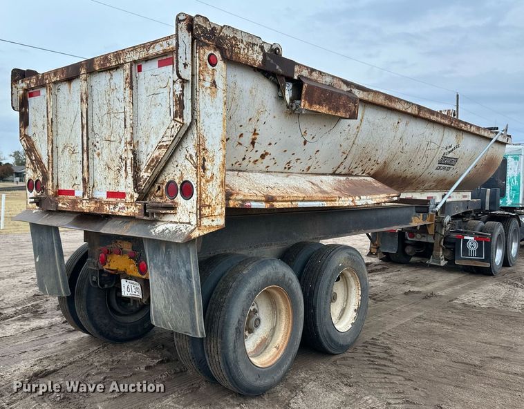 image for item DQ3182 1986 Shop built end dump trailer