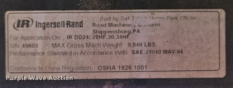 image for item DT5317 2002 Ingersoll Rand DD-28HF double drum vibratory roller