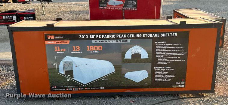 image for item DU9532 TMG Industrial TMG-ST3060E Peak Ceiling Storage Shelter