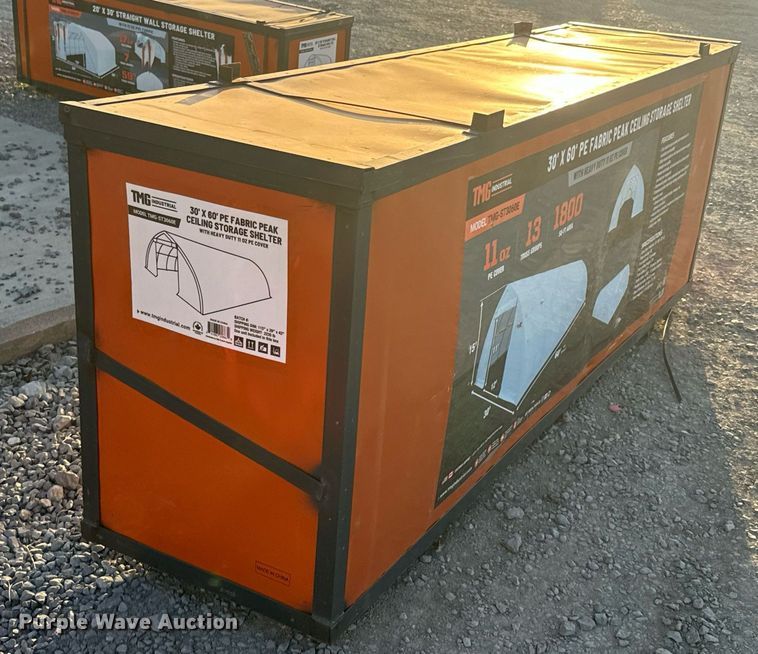 image for item DU9532 TMG Industrial TMG-ST3060E Peak Ceiling Storage Shelter