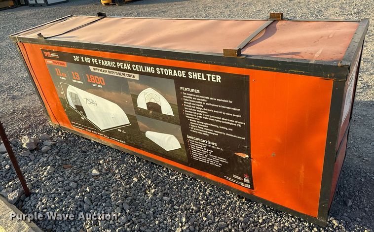 image for item DU9532 TMG Industrial TMG-ST3060E Peak Ceiling Storage Shelter