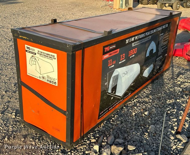 image for item DU9532 TMG Industrial TMG-ST3060E Peak Ceiling Storage Shelter