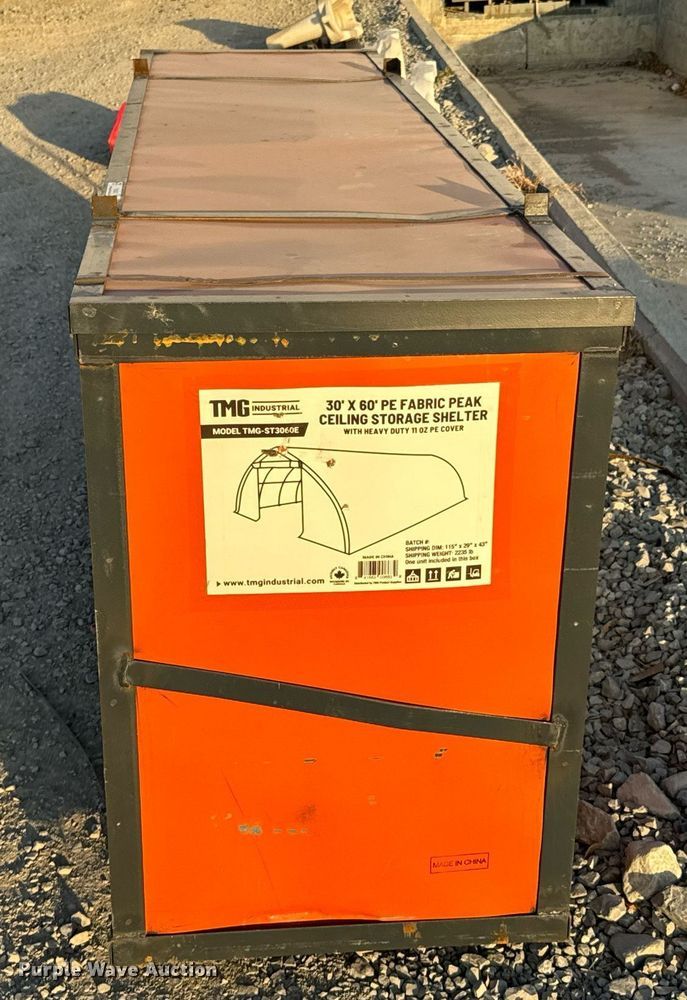 image for item DU9532 TMG Industrial TMG-ST3060E Peak Ceiling Storage Shelter