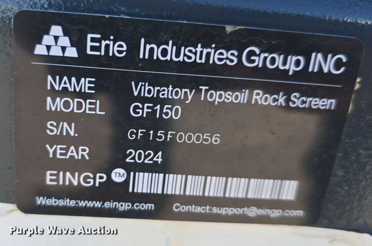 image for item DV0012 2024 Erie Industries Group Inc. GF150 rock screen