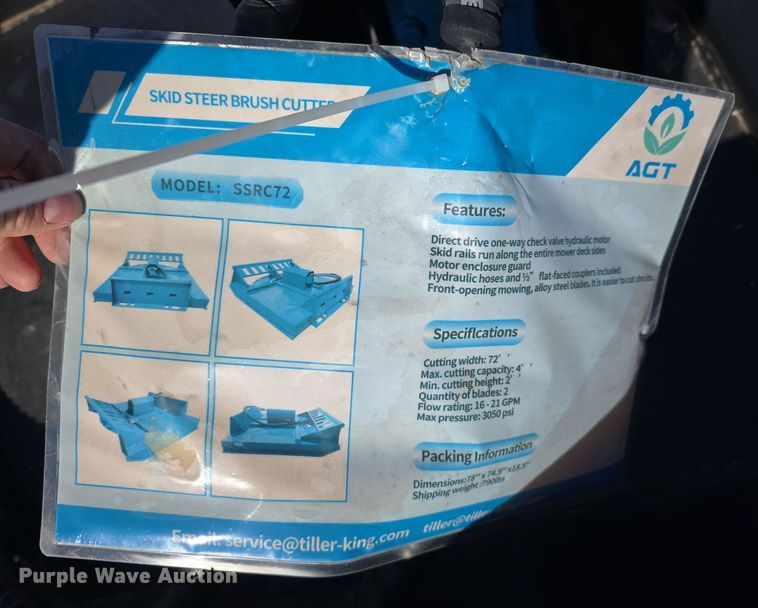 image for item DV0017 2024 Mower King SSRC skid steer rotary mower