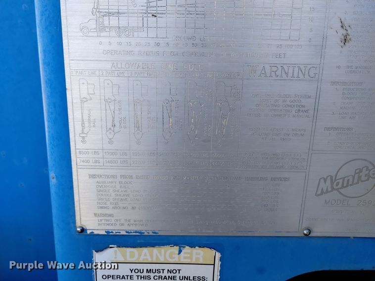 image for item DV6558 1995 Freightliner FL80 crane truck