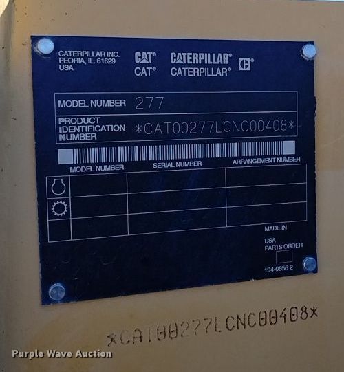 image for item DV6567 2001 Caterpillar 277 tracked skid steer loader