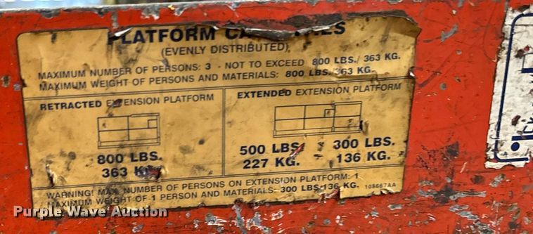 image for item DW2383 1999 Skyjack SJII- 4626 scissor lift