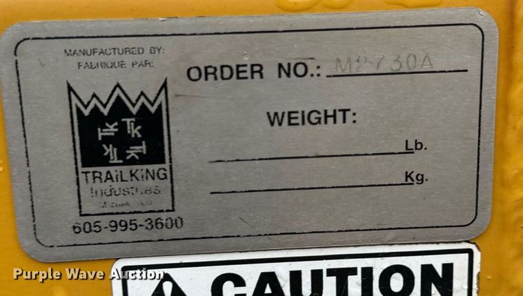 image for item DW2385 2011 Trail king TK110HDG-57 lowboy equipment trailer