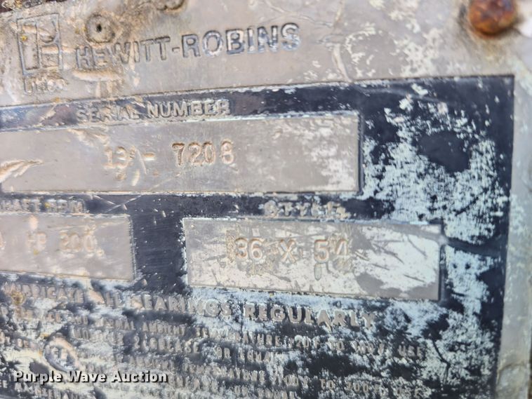 image for item DW3956 Hewitt Robins 36x54 jaw crushing plant