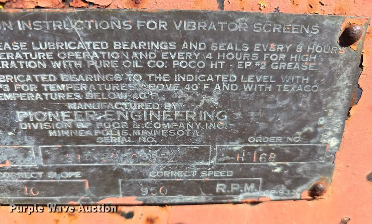 image for item DW3957 Pioneer Engineering 5239 roll crusher