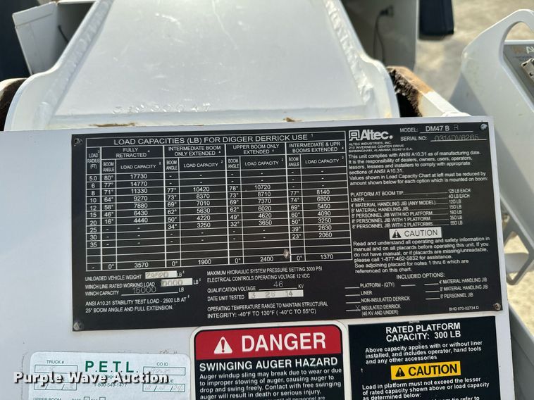 image for item DX3730 2007 International 7300 digger derrick truck