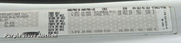 image for item EG1091 2007 Freightliner  Business Class M2 crane truck