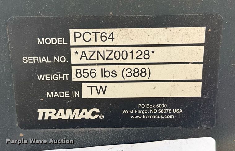 image for item EJ3126 Tramac PCT64 excavator plate compactor