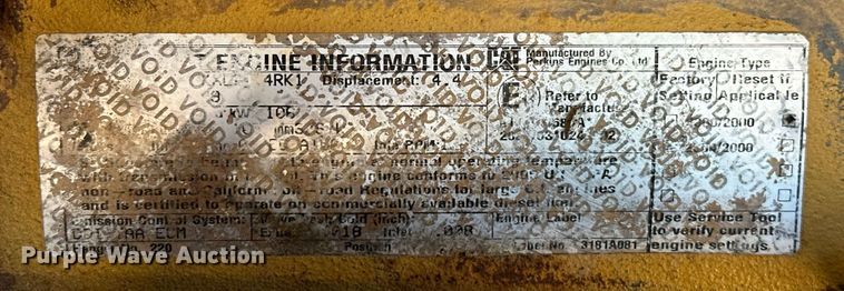 image for item EJ5059 2005 Caterpillar  M313C wheeled excavator