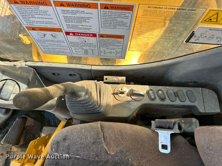 image for item EJ5097 2015 Komatsu PC138USLC-10 excavator