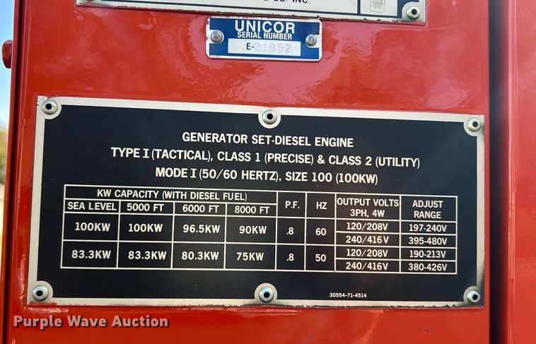 image for item EK3642 Libby MEP007B generator