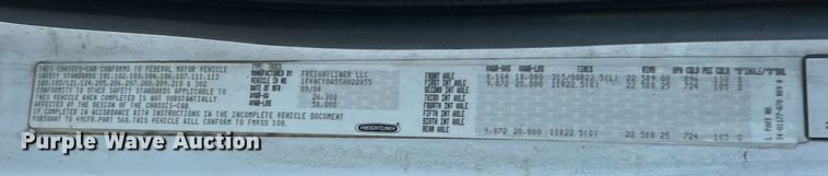 image for item EK3645 2005 Freightliner Business Class M2 106 truck cab and chassis