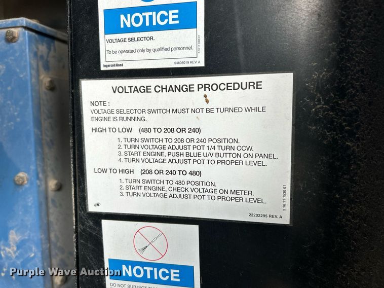 image for item EK3659 2005 Ingersoll Rand G120 generator