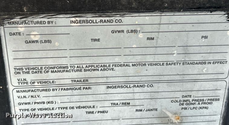 image for item EK3659 2005 Ingersoll Rand G120 generator