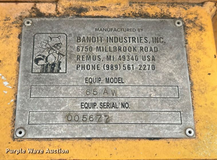 image for item EK3660 Bandit 65AW wood chipper