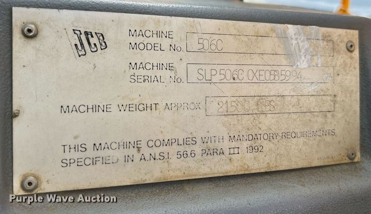image for item EK3661 1999 JCB 506C telehandler