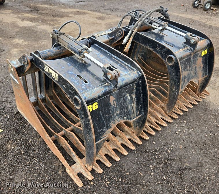image for item ER5002 Stinger RG66 skid steer grapple bucket