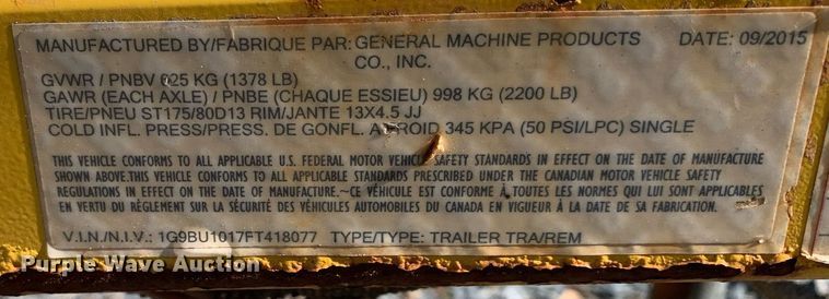 image for item JT9660 2015 GMP  Sidewinder  fiber optic cable puller