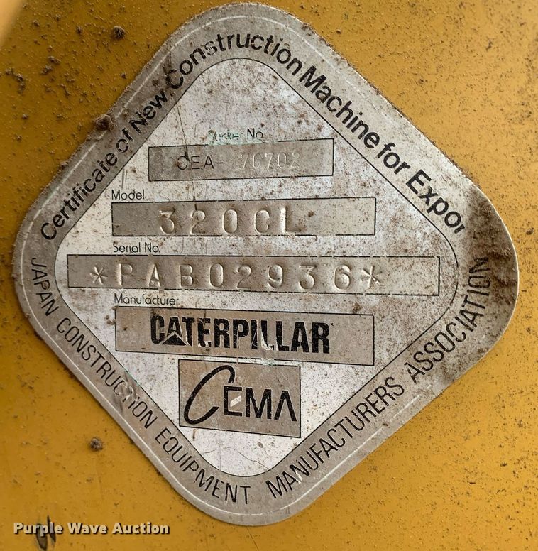 image for item JT9674 2004 Caterpillar  320C L excavator