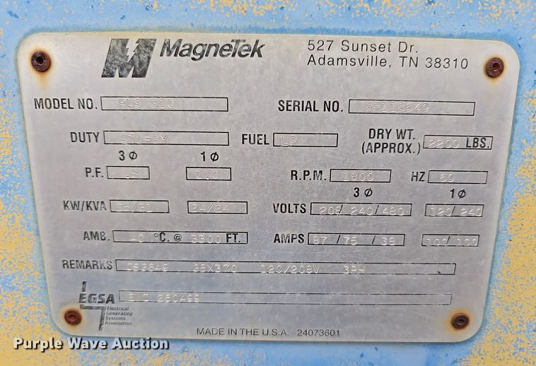 image for item OJ9038 MagneTek RLS 310 generator
