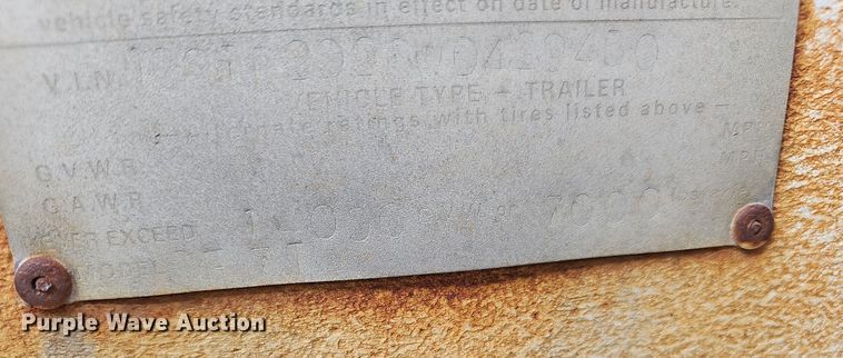 image for item OJ9041 1998 Bales Fabrication equipment trailer