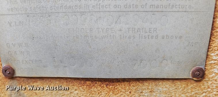 image for item OJ9041 1998 Bales Fabrication equipment trailer