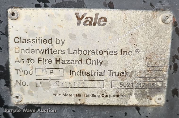 image for item OJ9054 Yale GLC060TGNUAE084 forklift