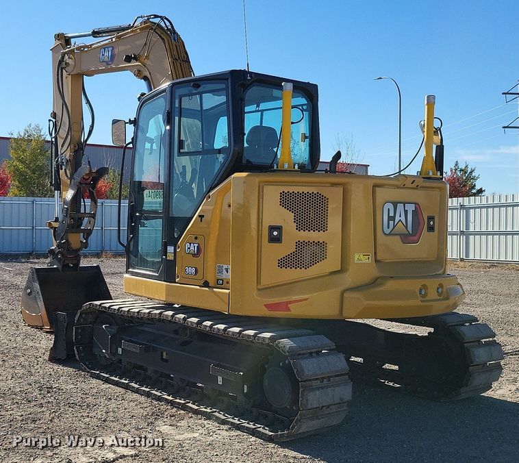image for item YA0051 2023 Caterpillar 308CR mini excavator