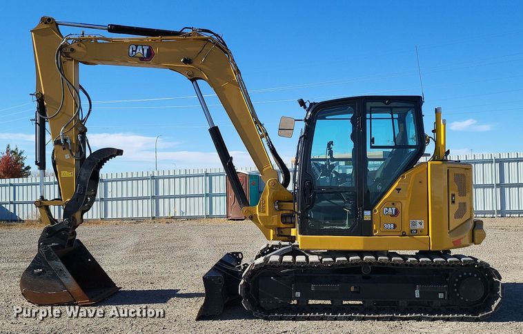 image for item YA0051 2023 Caterpillar 308CR mini excavator