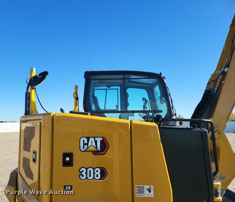 image for item YA0051 2023 Caterpillar 308CR mini excavator