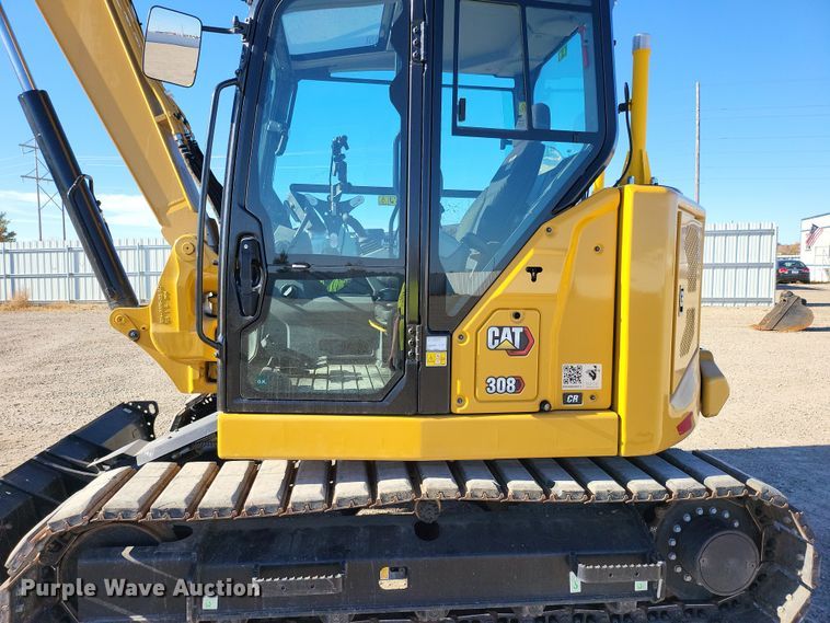 image for item YA0051 2023 Caterpillar 308CR mini excavator