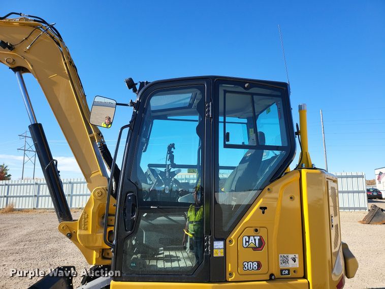 image for item YA0051 2023 Caterpillar 308CR mini excavator