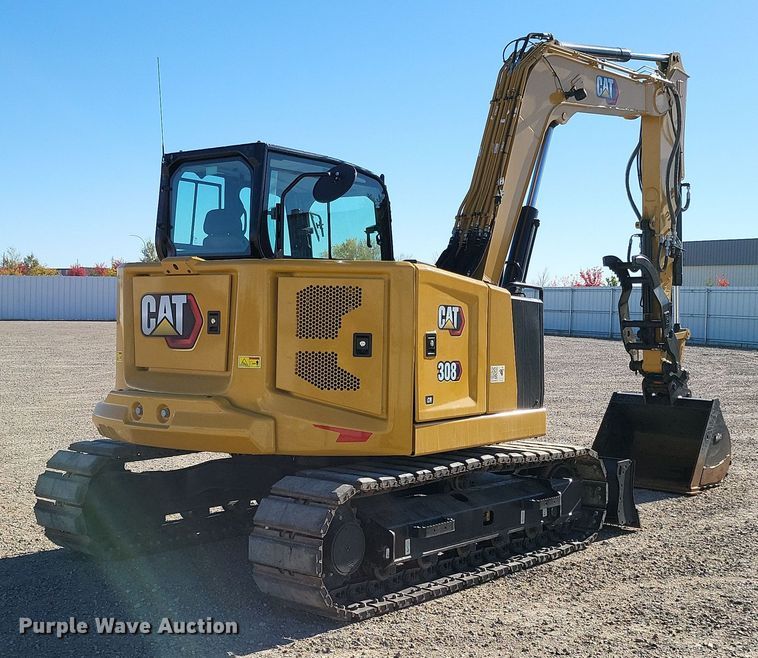 image for item YA0054 2023 Caterpillar 308CR mini excavator